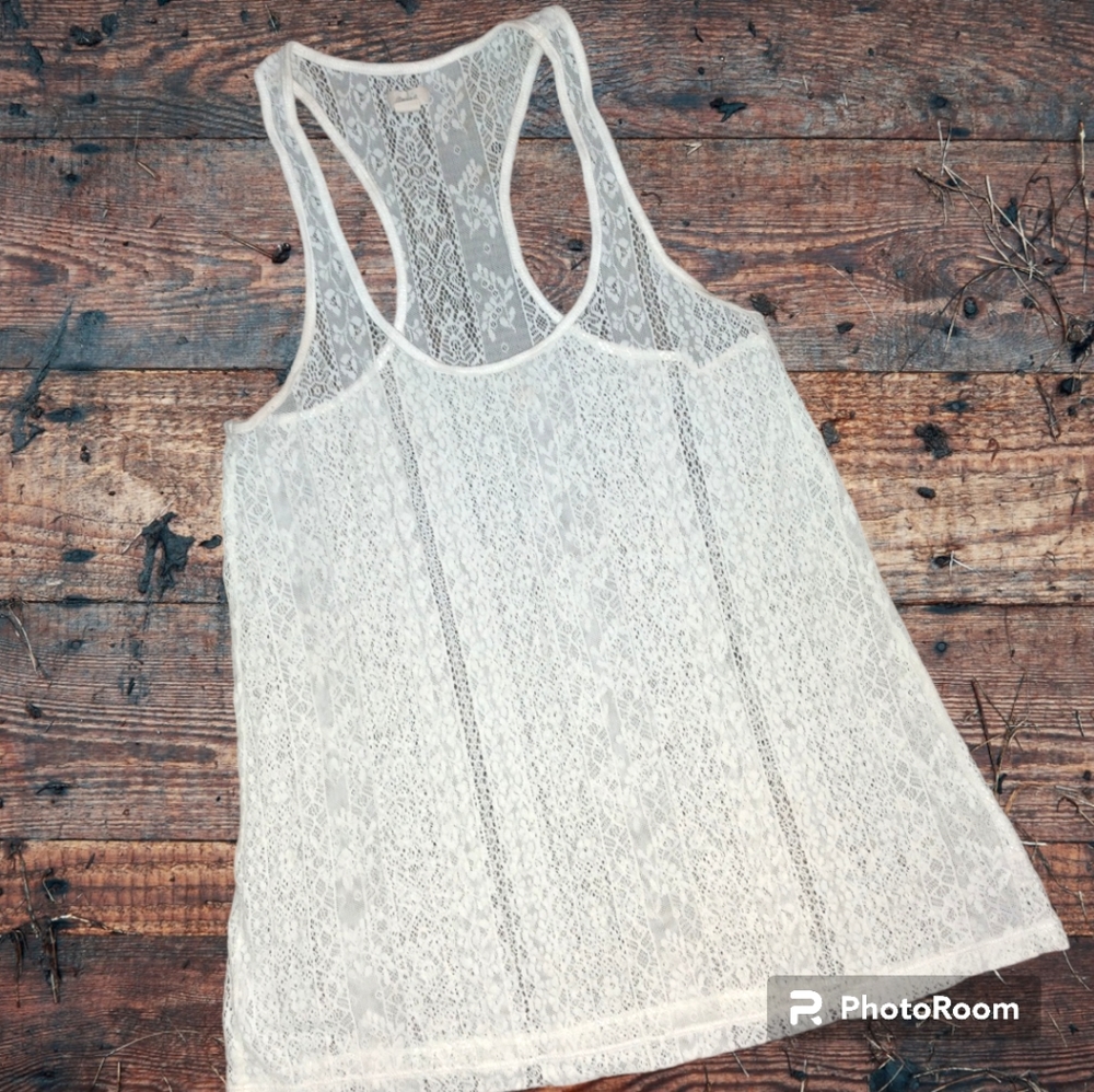 Aerie white lace tank
